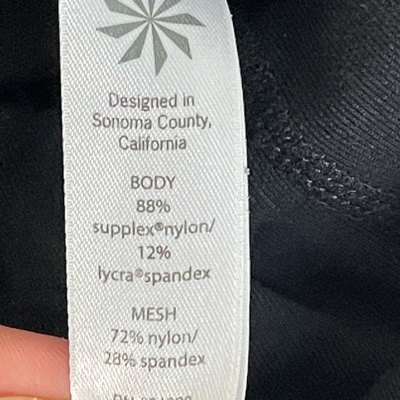 Athleta Black Mesh Leggings Size Small - Picture 3 of 13